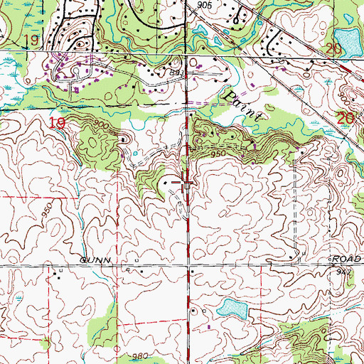 Topographic Map of Delta Kelly Elementary School, MI