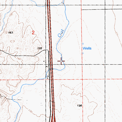 Topographic Map of Oat Valley, CA