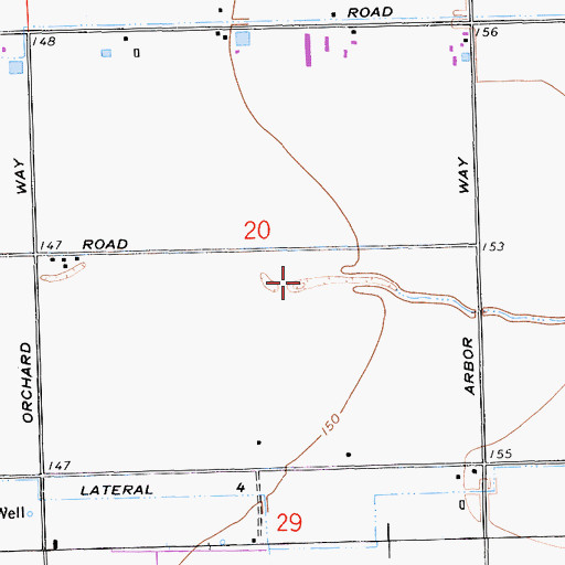 Topographic Map of Old Chowchilla Creek, CA