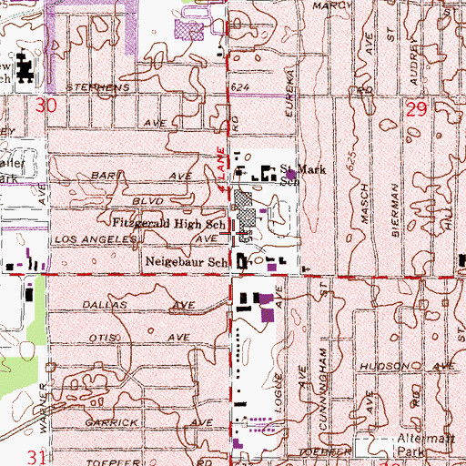 Topographic Map of Neigebaur Early Childhood Center, MI
