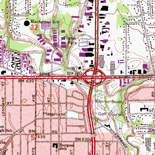 Topographic Map of New for Saint Marks Missionary Baptist Church, MI