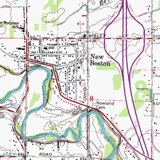 Topographic Map of Huron Township Fire Department Station 1 Headquarters, MI