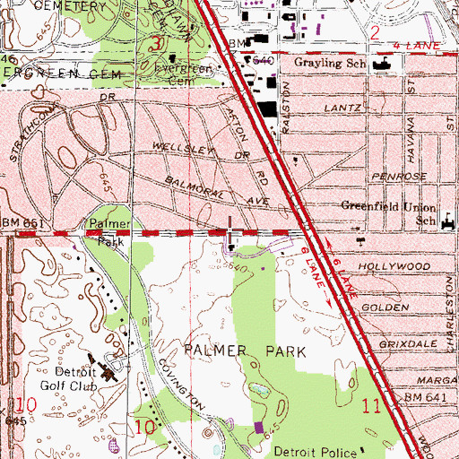 Topographic Map of New Creation Church of God in Christ, MI