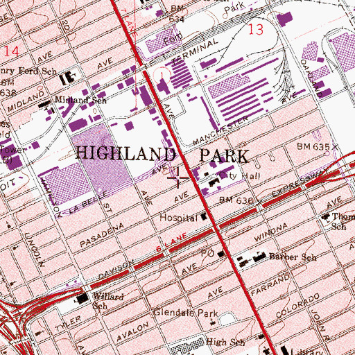 Topographic Map of New Grace Missionary Baptist Church, MI