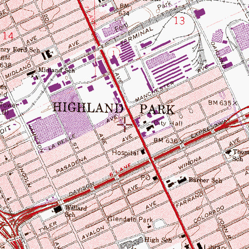 Topographic Map of New Grace Missionary Baptist Church, MI