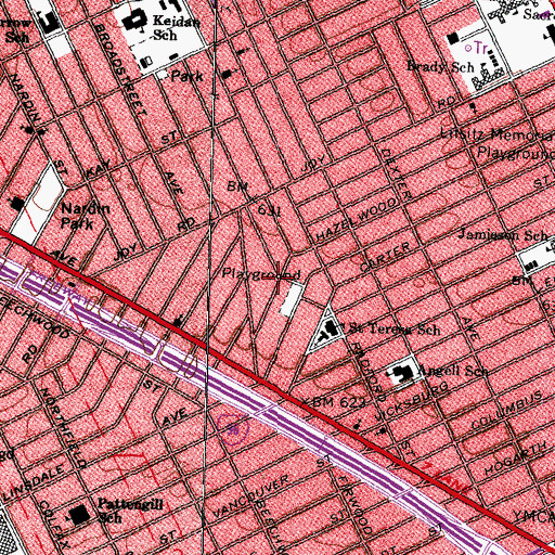 Topographic Map of New Home Full Gospel Christian Center, MI