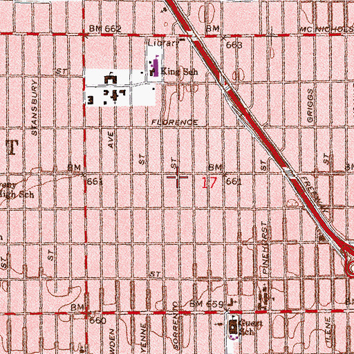 Topographic Map of New Israel Baptist Church, MI