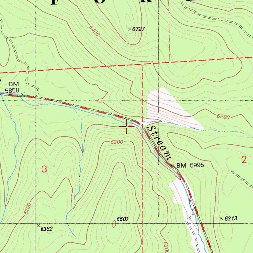 Topographic Map of Onion Creek, CA