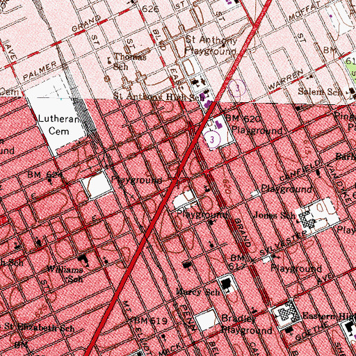 Topographic Map of New Silver Star Missionary Baptist Church, MI
