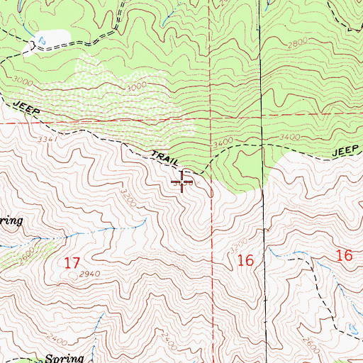 Topographic Map of Ortigalita Ridge, CA