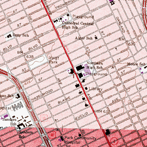 Topographic Map of Northern Annex, MI