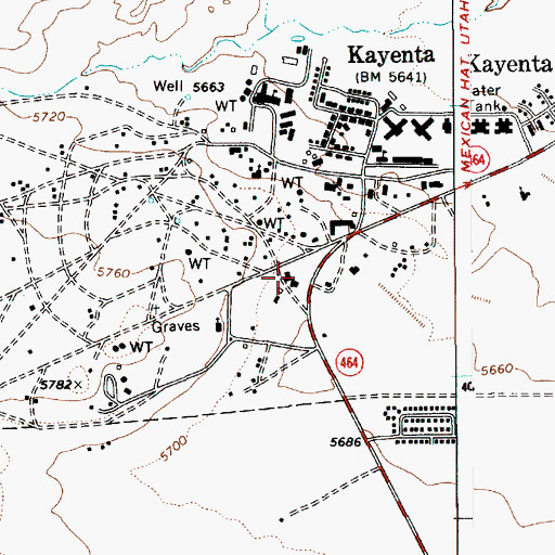 Topographic Map of Tohdenasshai Trading Post, AZ