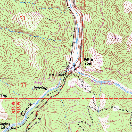 Topographic Map of Outlet Creek, CA