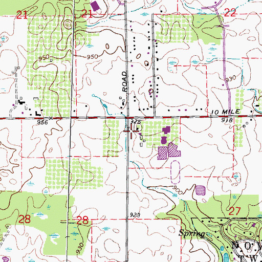Topographic Map of Novi High School, MI