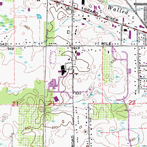 Topographic Map of Novi Preschool Center, MI