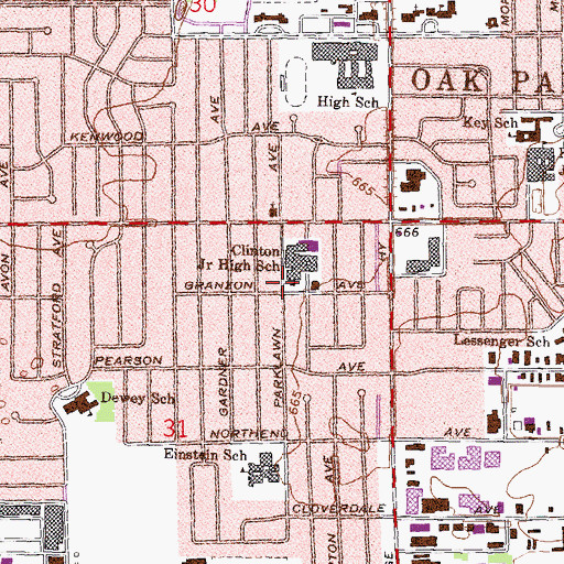 Topographic Map of Nsoroma Institute, MI