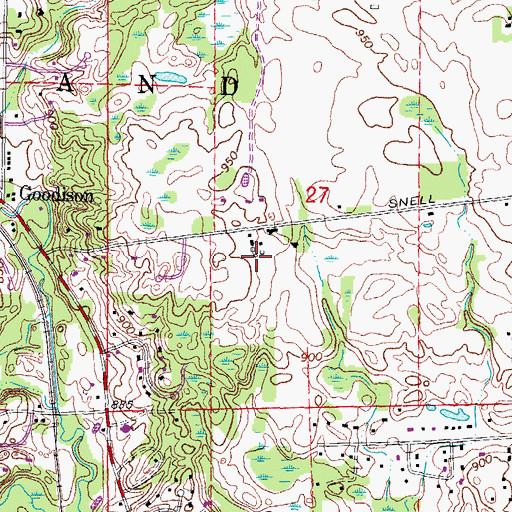 Topographic Map of Oak Arbor New Church School, MI