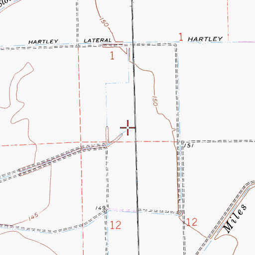 Topographic Map of Paden Drain, CA