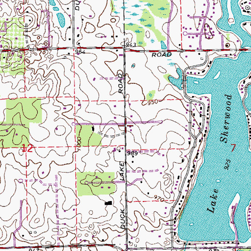 Topographic Map of Oak Valley Middle School, MI