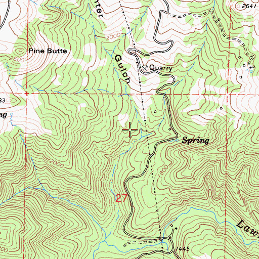 Topographic Map of Painter Gulch, CA