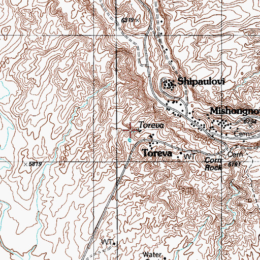 Topographic Map of Toreva Spring, AZ