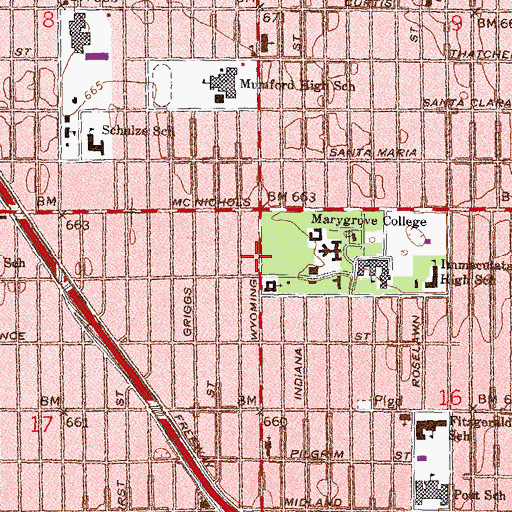 Topographic Map of Open Door Montessori Institute, MI