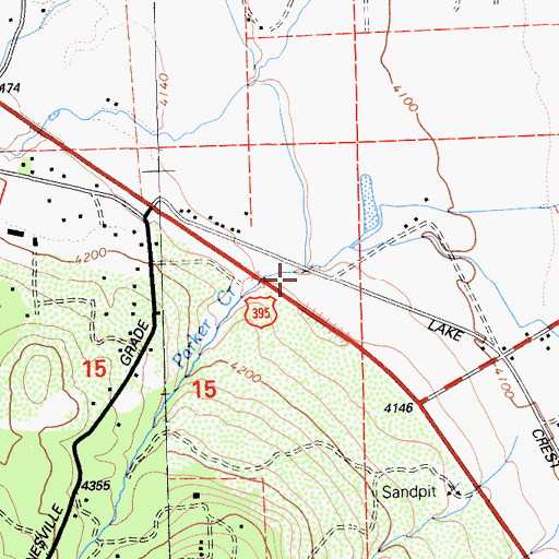 Topographic Map of Parker Creek, CA