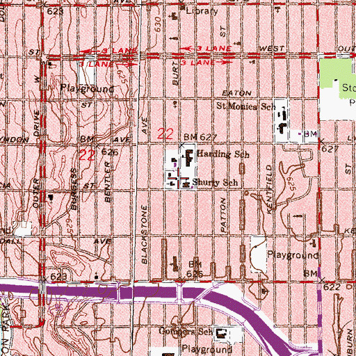 Topographic Map of PCL Christian Academy, MI