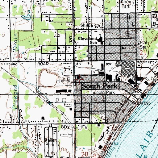 Topographic Map of People's Clinic for Better Health, MI