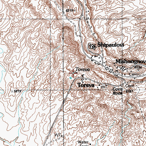 Topographic Map of Tribal Headstart Preschool, AZ