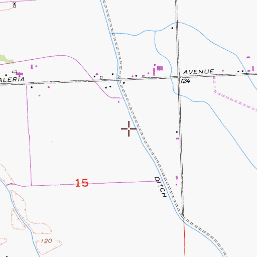 Topographic Map of Parsons Ditch, CA