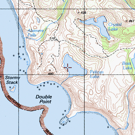 Topographic Map of Pelican Lake, CA