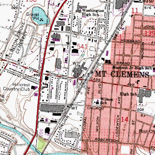 Topographic Map of Prevail Academy, MI
