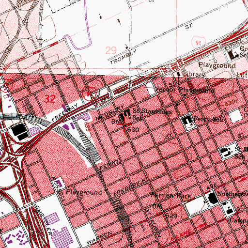 Topographic Map of Promise Land Mission, MI