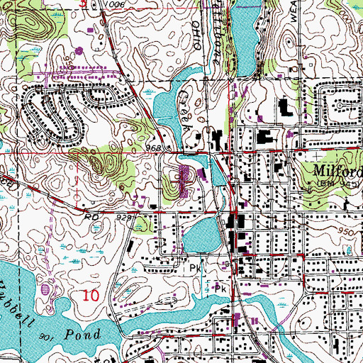 Topographic Map of Prospect Hill Shopping Center, MI