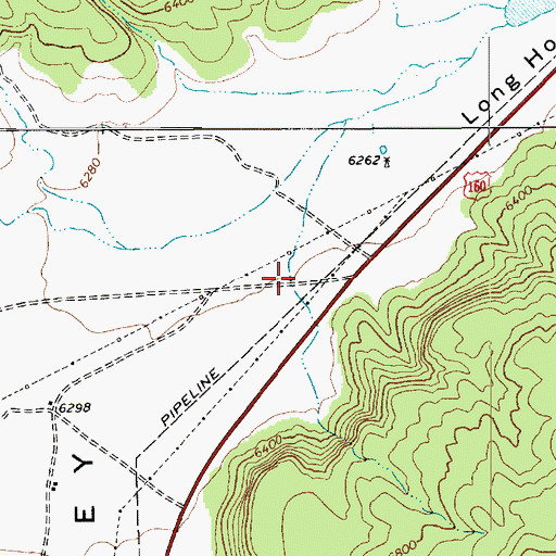 Topographic Map of Tsegi Canyon Campground, AZ