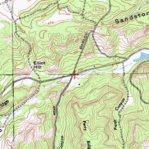 Topographic Map of Perry Ridge, CA