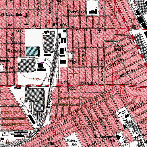 Topographic Map of Reformation Church of God, MI