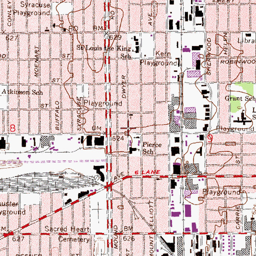 Topographic Map of Regional Mission Center, MI