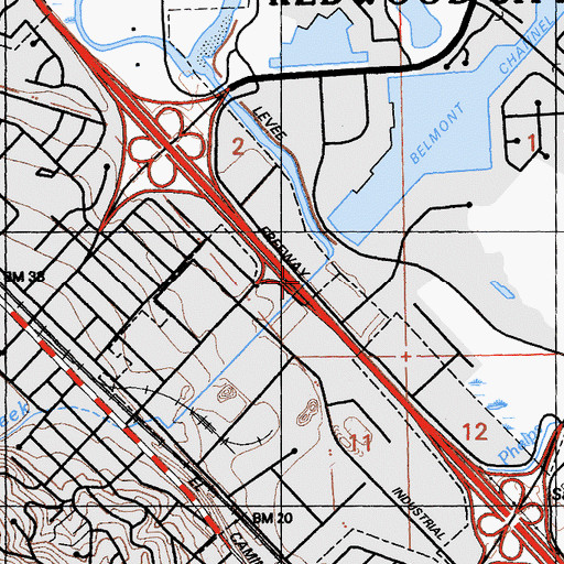 Topographic Map of Phelps Slough, CA
