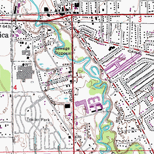 Topographic Map of Riverland Amusement Park, MI