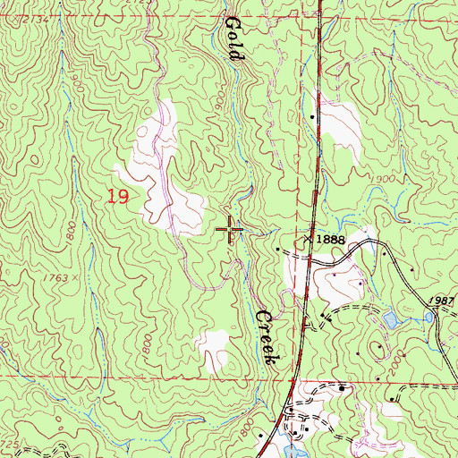 Topographic Map of Picayune Creek, CA