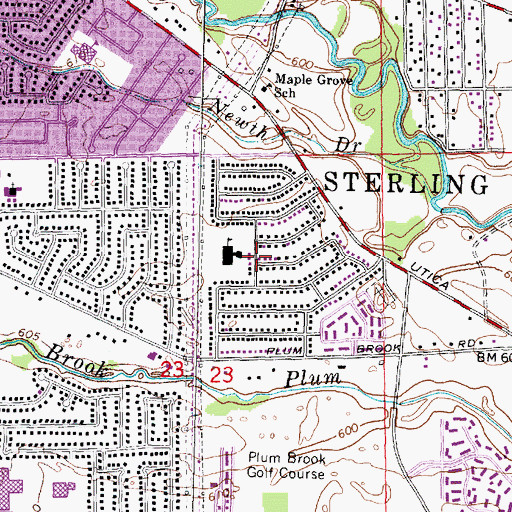 Topographic Map of Rose Kidd Elementary School, MI
