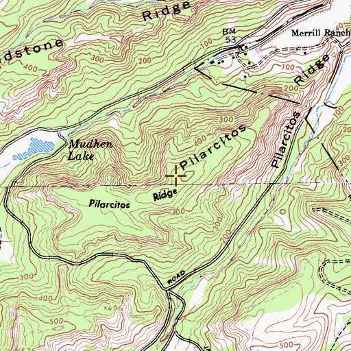 Topographic Map of Pilarcitos Ridge, CA