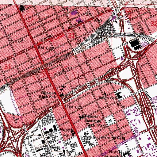 Topographic Map of Ross Hill Junior Academy, MI