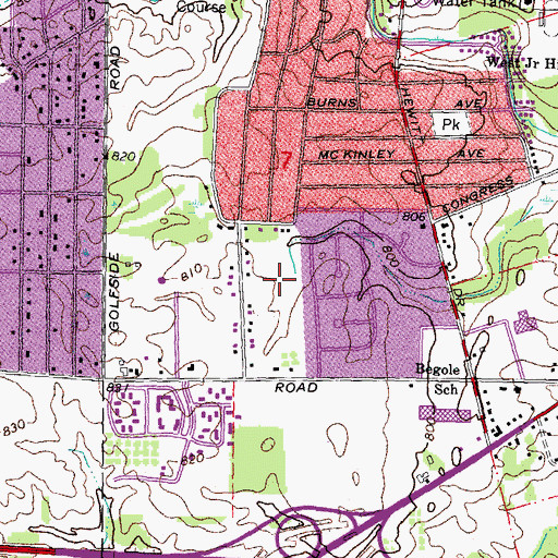 Topographic Map of Roundtree Place Shopping Center, MI