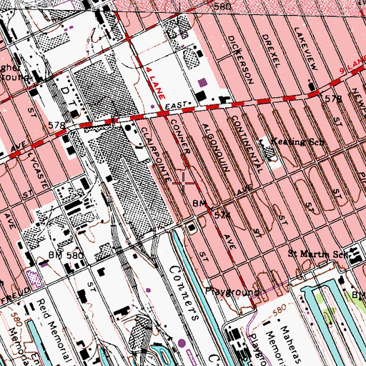 Topographic Map of Safe Hope Church of God in Christ, MI