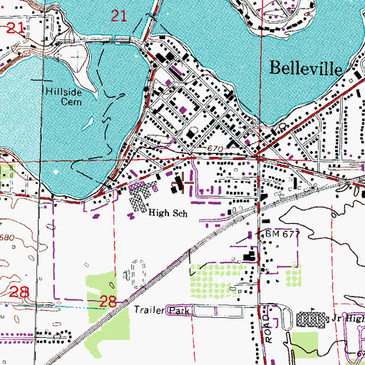 Topographic Map of Saint Anthony Academy, MI