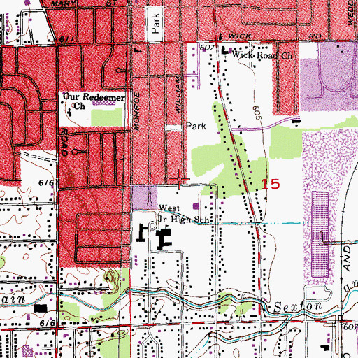 Topographic Map of Saint Constance Church, MI