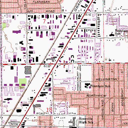 Topographic Map of Saint Donald Church, MI